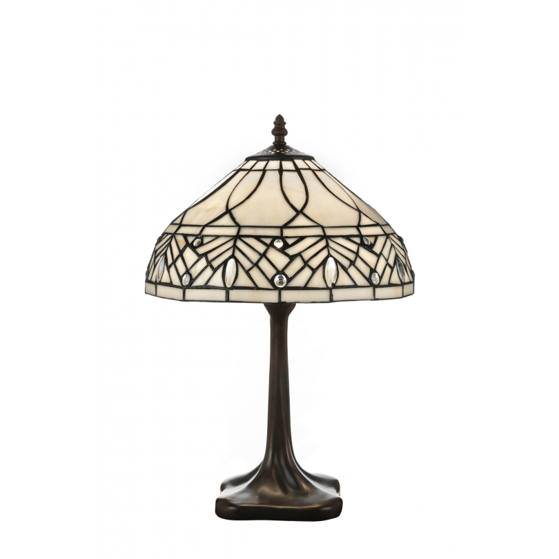 Lampe style Tiffany, décor géométrique