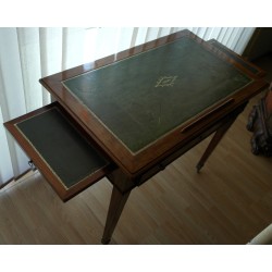 Tronchin Directoire table in mahogany, with a leather top by  Moinat SA  - Antiques and interior design