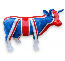 Petite vache en résine "Drapeau Britanique"