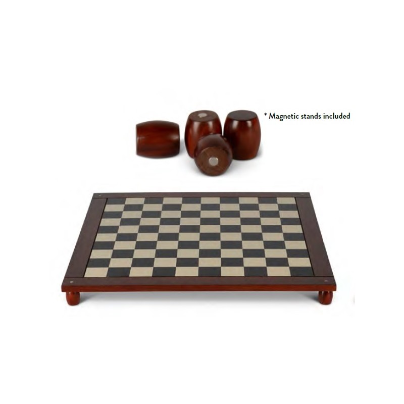 Wooden chess and draughts set