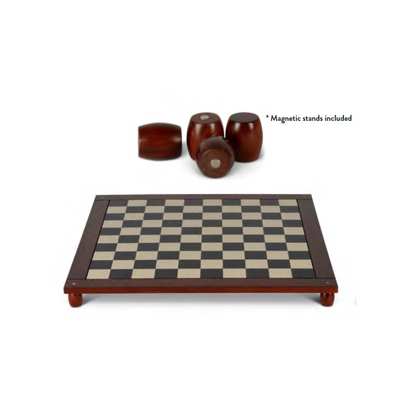 Plateau de jeux d'échec et dames en bois