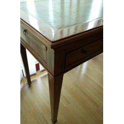 Tronchin Directoire table in mahogany, with a leather top by  Moinat SA  - Antiques and interior design