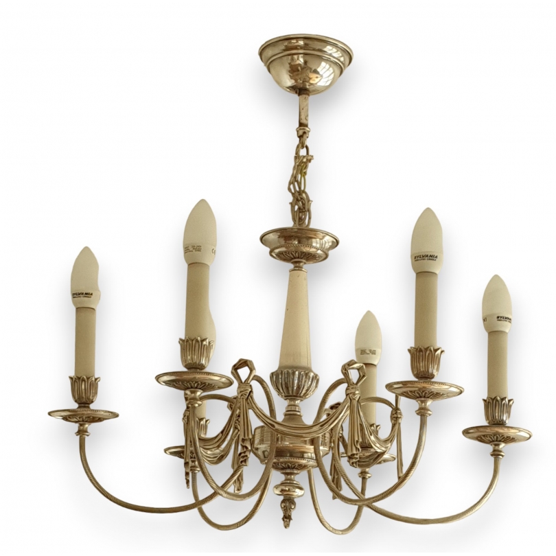 Lustre style Directoire à 6 lumières