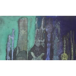 Gravure "Ekassa I" signée Bruce ONOBRAKEPEYA