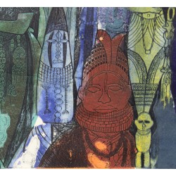 Gravure "Ekassa I" signée Bruce ONOBRAKEPEYA