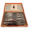 Coffret de couteaux en métal argenté