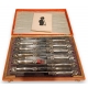 Coffret de couteaux en métal argenté