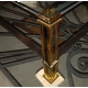 Table basse en laiton avec plateau en verre