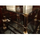 Table basse en laiton avec plateau en verre