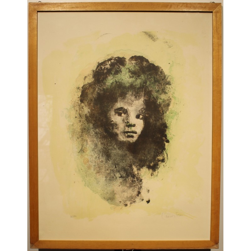 Engraving entitled ‘Portrait’, signed by Leonor FINI
