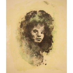 Engraving entitled ‘Portrait’, signed by Leonor FINI