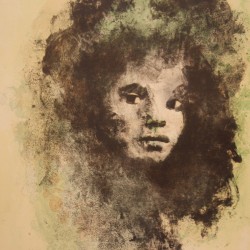 Engraving entitled ‘Portrait’, signed by Leonor FINI