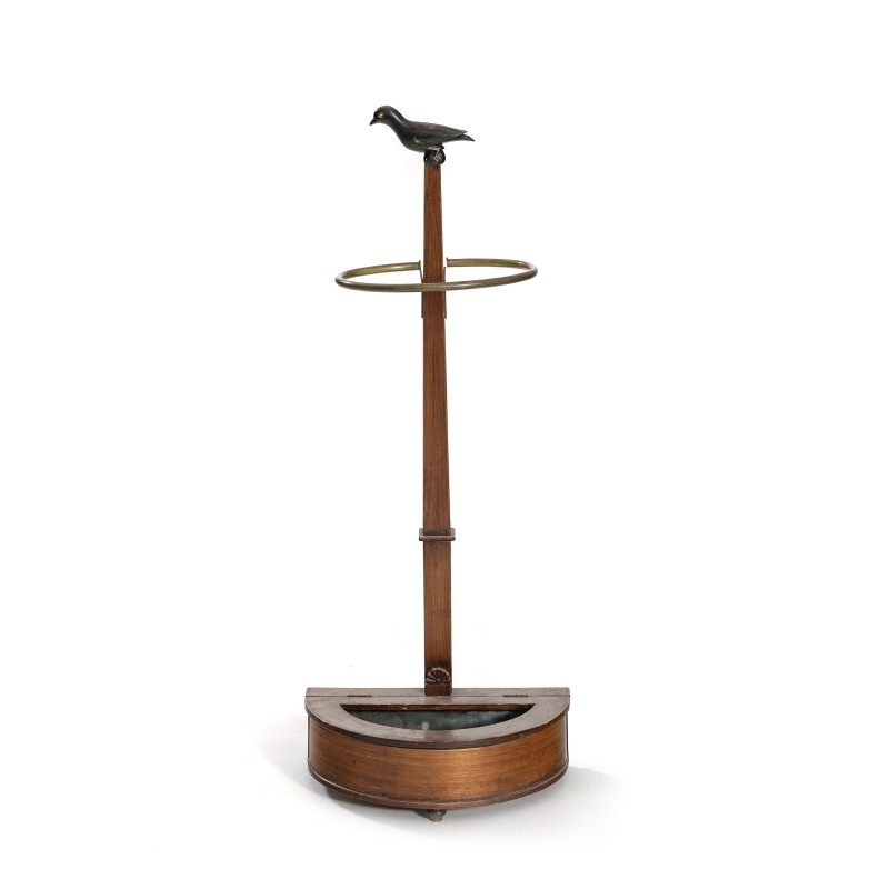 Umbrella stand, made of mahogany veneer