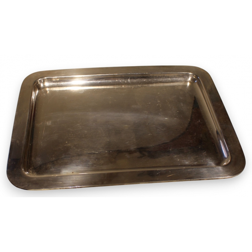 Plateau rectangulaire en argent 800