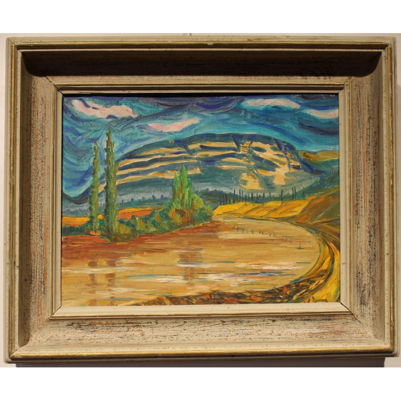 Tableau \"Salève\" signé VITAL 1956