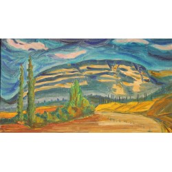 Tableau \"Salève\" signé VITAL 1956