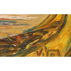 Tableau \"Salève\" signé VITAL 1956