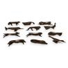 Suite de 12 porte-couteaux animaux Art Déco
