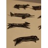 Suite de 12 porte-couteaux animaux Art Déco
