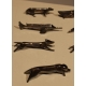 Suite de 12 porte-couteaux animaux Art Déco