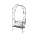 Banc de jardin Rockford avec pergola, brun