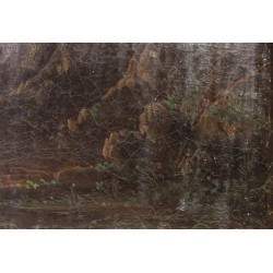 Paintings | Painting entitled ‘View of Naples’, signed Moinat SA  – Antiques and home décor