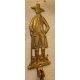 Porte cintres rabattable en laiton "Homme"