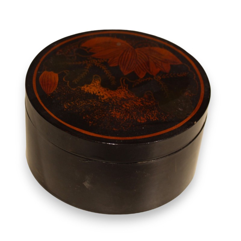 Chinese wooden box, lacquered black