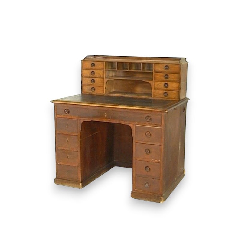 Bureau plat Directoire à tiroirs.