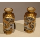 Paire de vases en porcelaine Satsuma