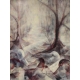 Tableau "Birds in forest" signé DASTO 83