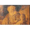 Pyrographed painting "Elie and Samuel" signed SMITH
