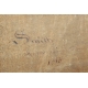 Tableau pyrogravé "Elie et Samuel" signé SMITH