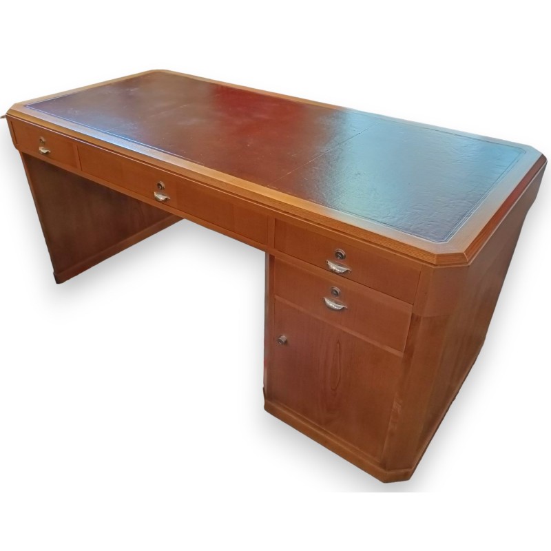 Vintage Art Deco desk with 4 drawers