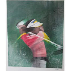 Litho "Golfeur" signée SPAHN 166/300