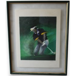 Litho "Golfeur" signée SPAHN 13/250