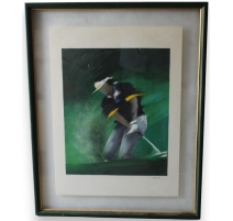 Litho "Golfeur" signée SPAHN 13/250