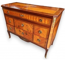 Commode style Transition en noyer marqueté