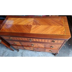 Commode style Transition en acajou marqueté