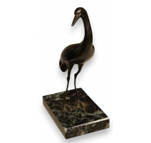 Héron en bronze signé REUSSNER