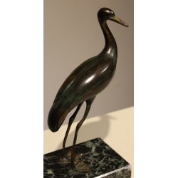 Héron en bronze signé REUSSNER