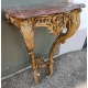 Paire de consoles Louis XV en bois doré