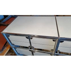 Commode USM blanche à 12 tiroirs