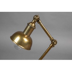 Lampe de bureau Verona en aluminium doré et blanc