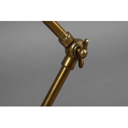 Lampe de bureau Verona en aluminium doré et blanc