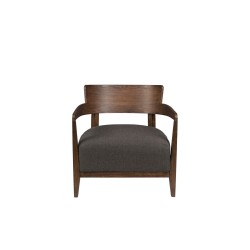 Fauteuil Duran recouvert de tissus gris