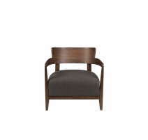 Fauteuil Duran recouvert de tissus gris