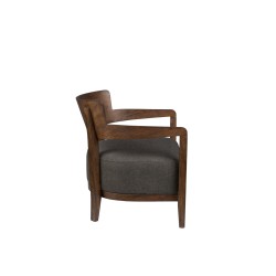 Fauteuil Duran recouvert de tissus gris