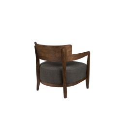 Fauteuil Duran recouvert de tissus gris