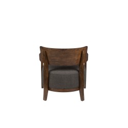 Fauteuil Duran recouvert de tissus gris